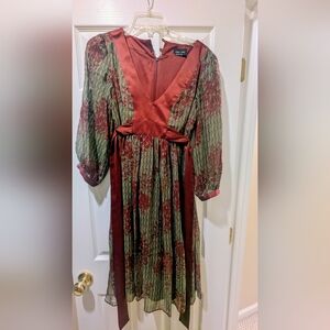 Max and Cleo Burgundy Boho Women's Dress - Size 2